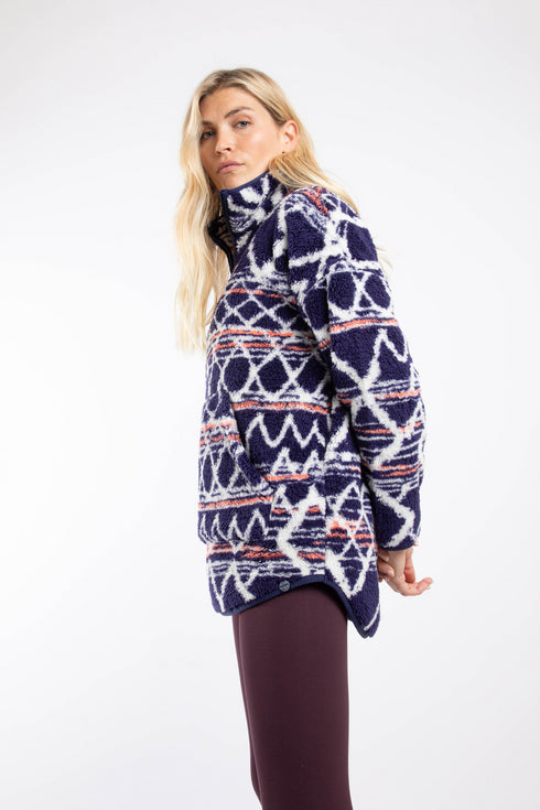 Weird Fish Pikard Borg Jacquard Pop Over Hoody 203610